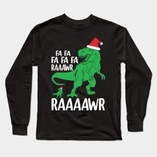 Funny Christmas Dinosaur Long Sleeve T-Shirt